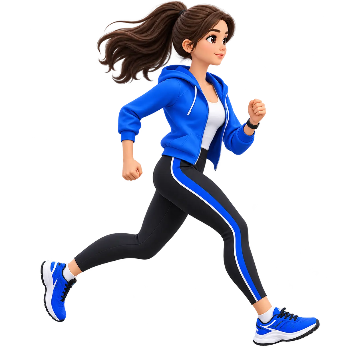 Woman Running Exercise Illustration