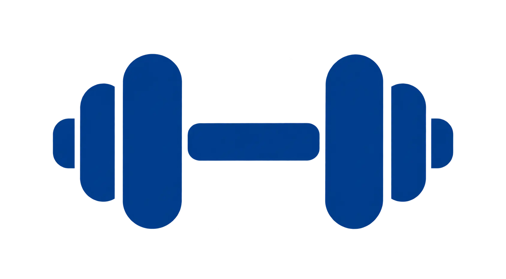 Blue dumbbell icon representing strength and exercise