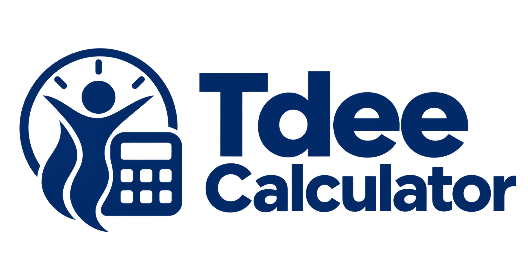 TDEE Calculator logo with fitness figure and calculator icon